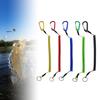 Fishing Tackle Coiled Tether Spring Fishing Lanyard 35cm Retractable Safety Lanyard with Metal Clip for Plier Heavy Duty