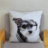 Home Bedroom Pillowcase Cute Schnauzer Print Cushion Cover Decor