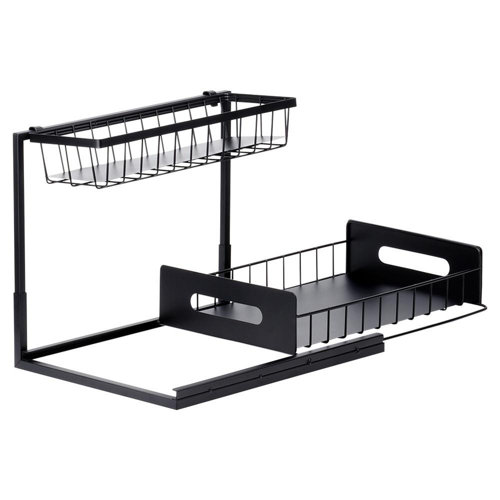 Two-Tier Metal Kitchen Shelf Stand Organizer Rack