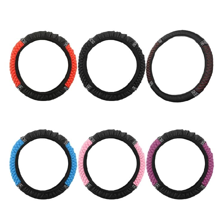 Fashionable Diamond Encrusted Steering Wheel Cover Decorative Diamond Pattern Steering Wheel Cover Simple Installation