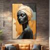 Abstract Woman Portrait Poster Canvas Painting Modern Red Lips Wall Art African Woman Art Print Bedroom Canvas Painting Decor