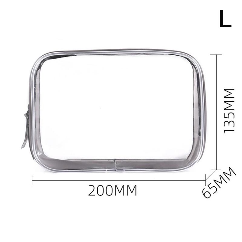 1/4pcs Transparent PVC Storage Bags Travel Organizer Clear Makeup Bag Beautician Cosmetic Bag Toiletry Cosmetic Storage Bag