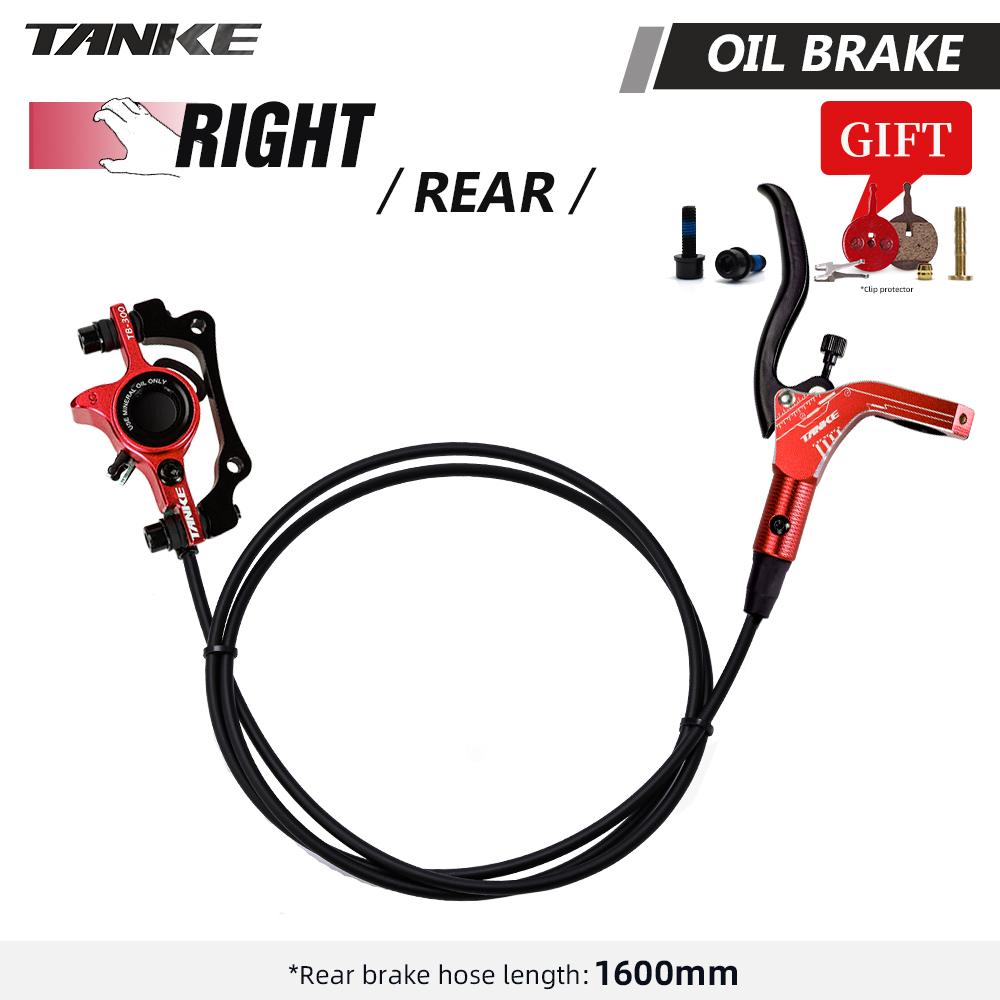Sada hydraulických kotoučových brzd TANKE pro horské kolo s 160mm kotouči, hydraulickými třmeny, předním a zadním uchycením a řídítky 22,2 mm
