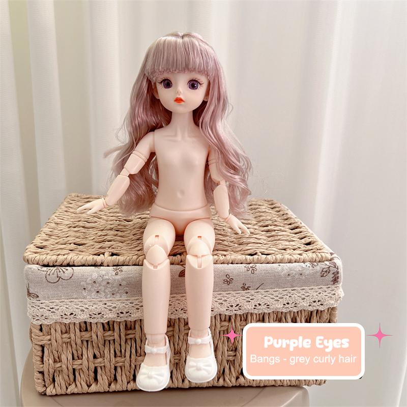 Bambola BJD Nuda Aploidi Giunti Multipli Rimovibili 30cm 1/6 3D Occhi Attrattivi Bambola Regalo di Compleanno Giocattolo per Ragazze
