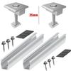 2/4 Set 30/35mm Staffa in Alluminio per Moduli Pannelli Solari Binario trapezoidale Per Staffa di Montaggio Fotovoltaico Solare PV