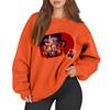 Women's Fashion Long Sleeve Print Round Neck Loose Pullover Sweater Top