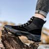 Winter Boots Men's Shoes 2024 High Top Sneakers Casual Shoes Fashion Casual Shoes Men's Sneakers Suede Shoes Men Plush Warmyu7