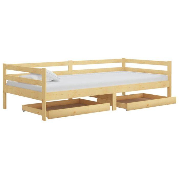 VidaXL Tiroirs de lit 2 pcs Bois de pin massif 806970