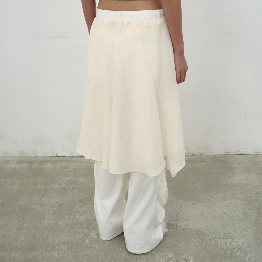 Lcdc Tm Flare Layered Skirt (Ivory)