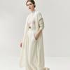 2025 Cashmere Rolled Edge Long Cardigan: Autumn/Winter Collarless Outerwear for Women - Comfy, Stylish & Perfect for Commuting