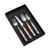 1Pcs Luxury Dinnerware Set Ceramic Pearl Handle Stainless Steel Spoon And Fork Set Western Silver Cutlery High-looking Tableware