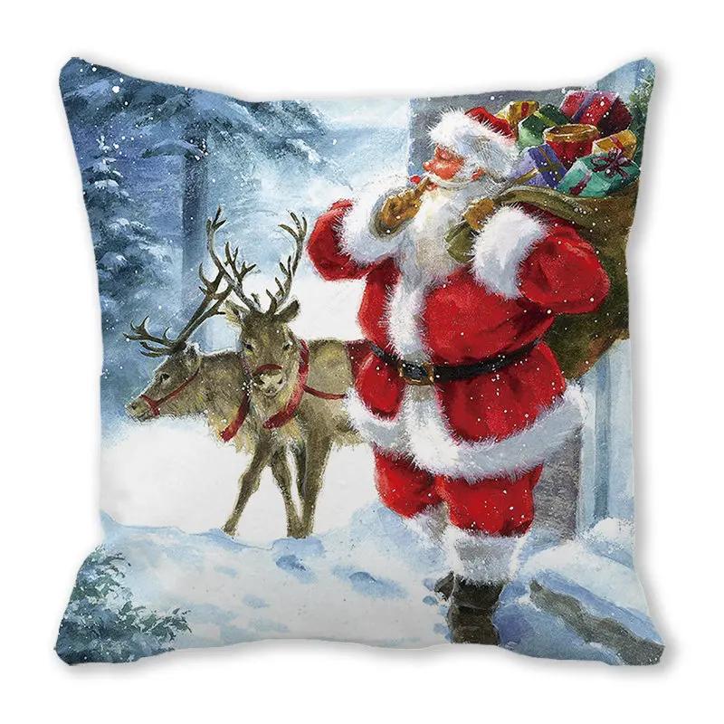 Christmas Decoration Pillow Case Sofa Cushion Cover Bedroom Room Dormitory Home   New Year Gift