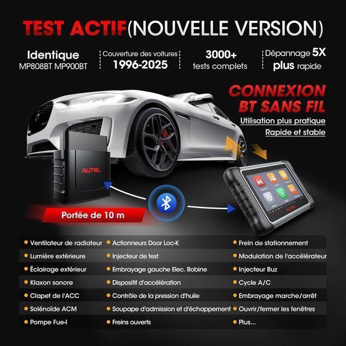 Valise de Diagnostic - AUTEL - MK808K-BT - Diagnostic bidirectionnel - 3000+ Tests actifs - Bluetooth sans fil