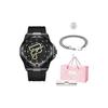 Fashion Series Quartz Watch Silicone Strap 42*46mm White Dial Unisex Casual Couple Student Sports Trend Waterproof Unisex Watches FLM38-6574