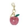 Xiyin Strass Emaille Frucht Schlüsselanhänger - Zitrone, Kirsche, Erdbeere Taschenanhänger Geschenk