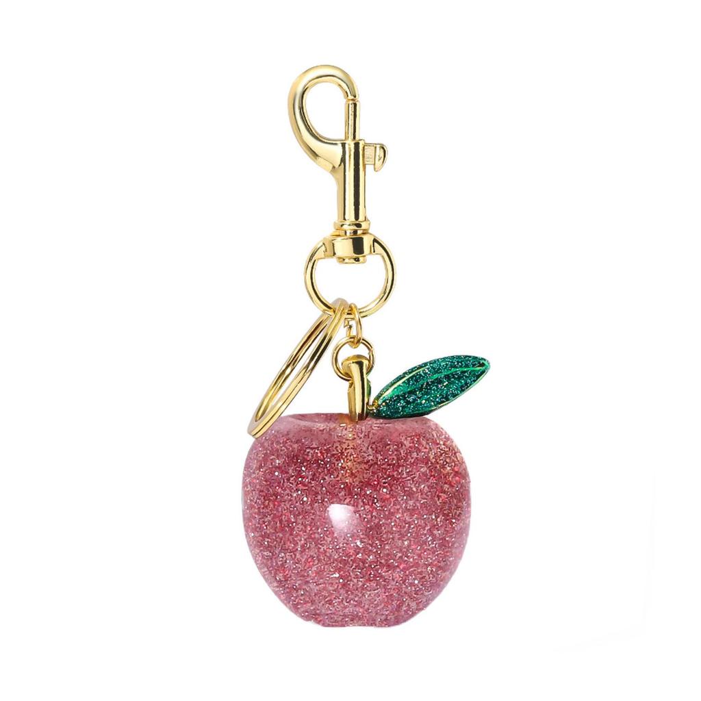 Xiyin Strass Emaille Frucht Schlüsselanhänger - Zitrone, Kirsche, Erdbeere Taschenanhänger Geschenk