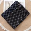 Women's Plaid Wool Hip-Hugging Half Skirt with Elastic Waist and Back Slit, 2025 Winter Collection