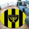 Beitar Jerusalem Runder Teppich, Teppich für Wohnzimmer Schlafzimmer Sofa Spielzimmer Dekor, Rutschfeste Bodenmatte