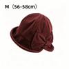 Slit Front Vintage Bucket Hat Cold Resistant Bow Bucket Hat Women's Bucket Hat  Outdoor Wear
