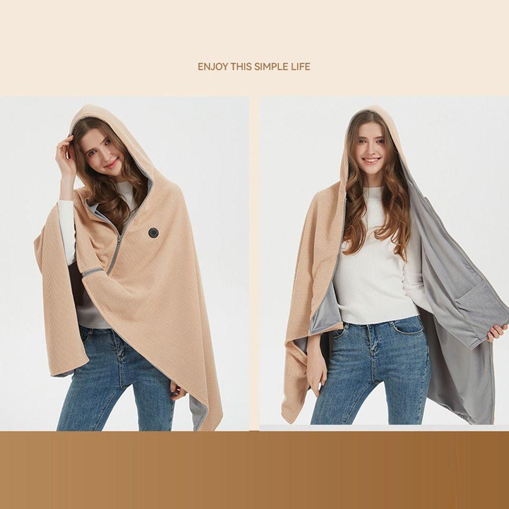 Wearable USB Electric Heated Blanket 3 Heating Levels Leg Cover Heating Lap Blanket Office