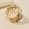 Hollow Flower Scarf Ring Stylish Rhinestone Scarf Slide Ring Elegant Silk Scarf Ring for Women Shirts Shawls Neckerchiefs