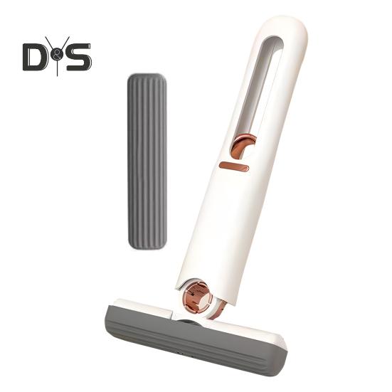 

Портативная самоотжимающаяся мини-швабра Быстрая очистка Телескопическая губчатая швабра с функцией бесконтактной очистки Сильная впитывающая самовыдавливающаяся мини-швабра B