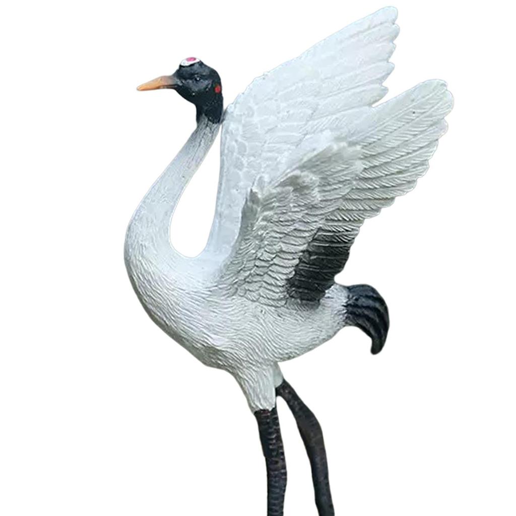 Venkovní zahradní sochy Jeřáb Řezba Pryskyřičné dekorace Vynikající řemeslo Maketa pro jezírko Trávník Stolní deska Venkovní Domov