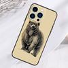 Cartoon Grizzly Bear Phone Case For iPhone 17 Air 16 15 14 13 11 12 Pro Max Plus 12 13 Mini 16e 17 Pro Max Cover