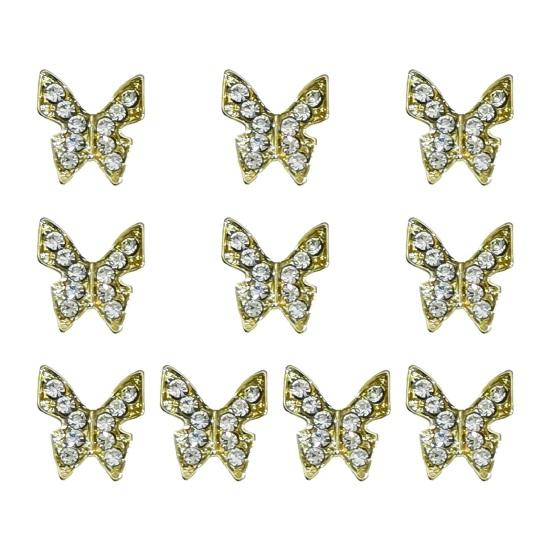 10ks Nail Art Kamínky Ornament 3D Luk Pavouk Lebka Umělý krystal na kovových přívěscích Kreativní DIY šperky Dekorace Příslušenství pro pouzdro na telefon