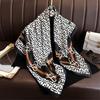 New Fashion Versatile Letter E Silk Scarf 91cm Twill Scarf Premium Printed Large Square Scarf Sunscreen Shawl Headscarf