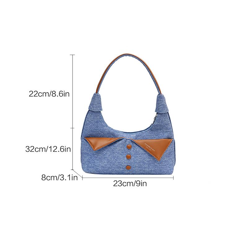 Niche Design, High-end Feel, Contrasting Color Buttons, Underarm Bag, Versatile Commuting Shoulder Bag, Handbag