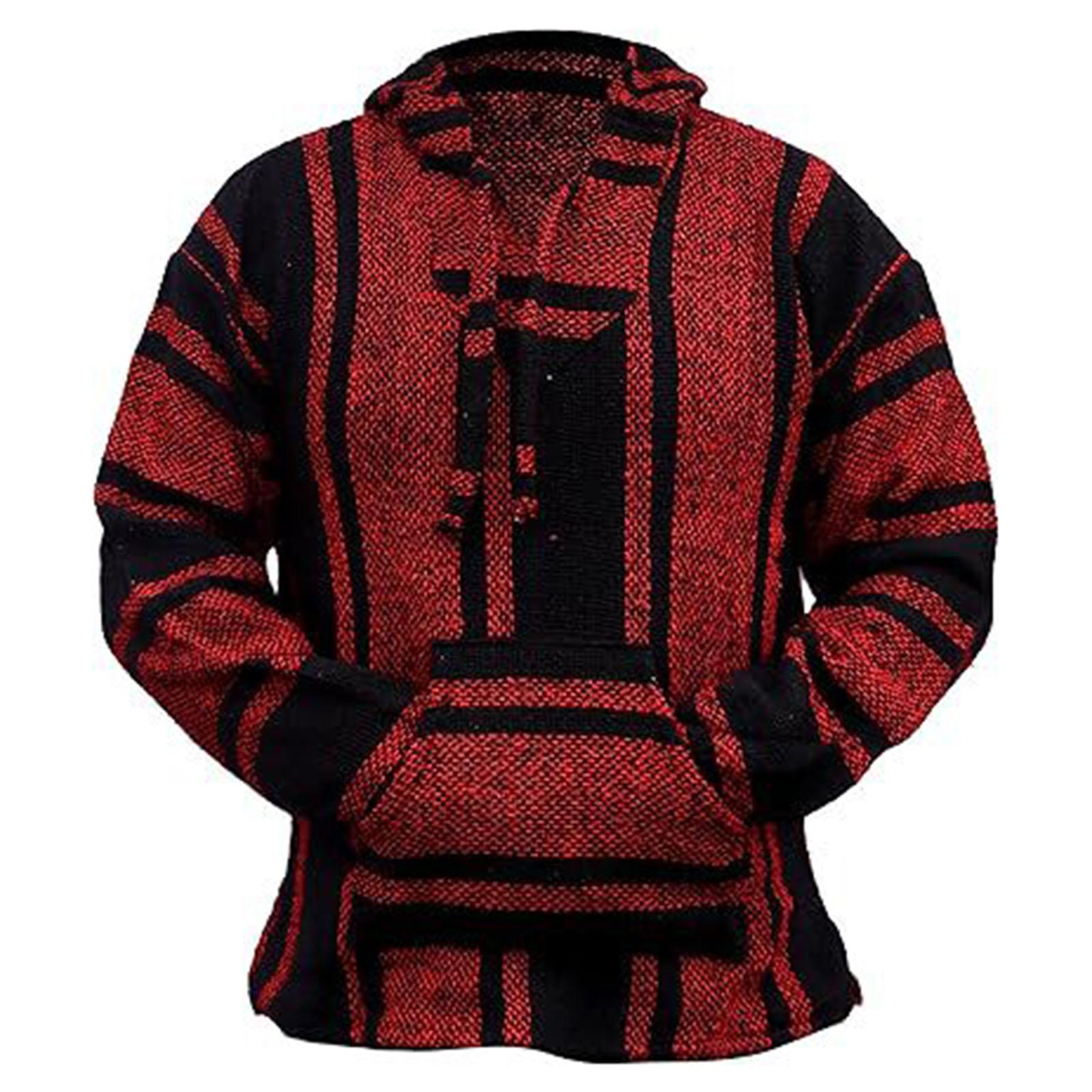 

Мужское Худи в Трайбл Стиле Комфортное С Капюшоном С Длинными Рукавами XXL винный