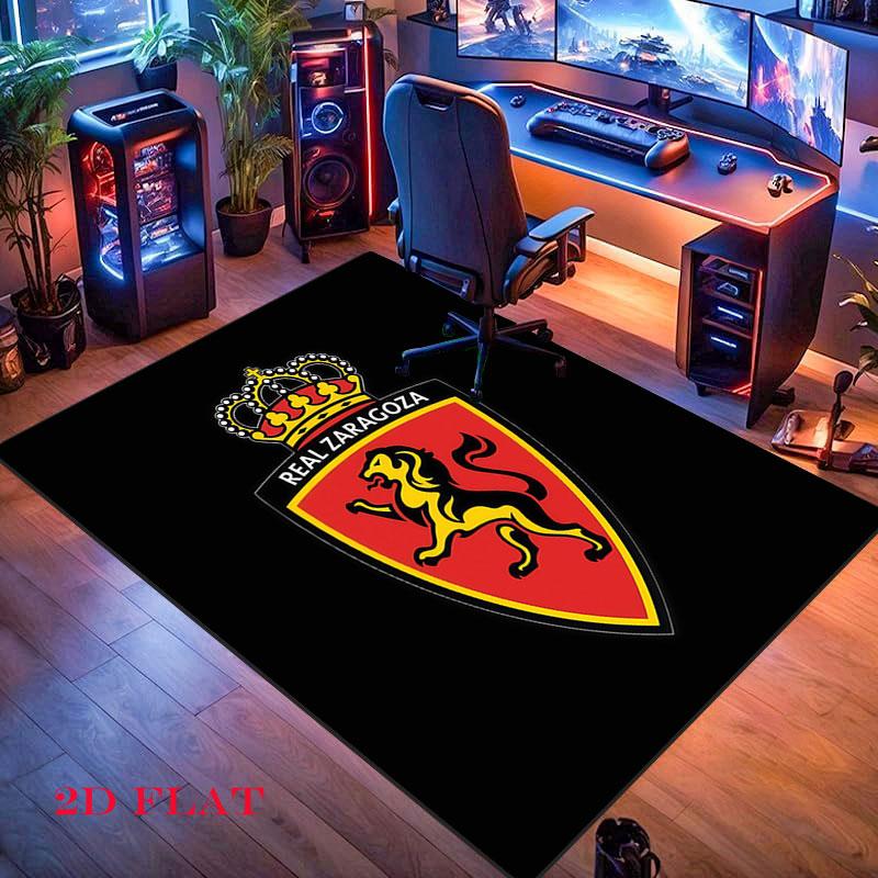 Real Zaragoza POSTER Carpet Rug for Living Room Bedroom Home Sofa Decoration,Kids Play Nonslip Floor Mat