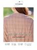 2025 Spring Women's Plaid Waist-Slimming Long Sleeve Dress with Turn-Down Collar
