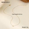 Minimalist 18K Gold Plated Stainless Steel Zircon Pendant Necklace Tarnish Resistant Dainty Hypoallergenic Necklace for Women
