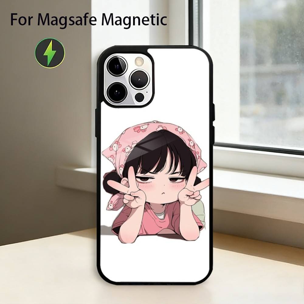 Cute Angry L-Little Girl Phone Case For iPhone17,16,15,14,13,12,11 Plus,Pro Magnetic with Magsafe Wireless Charging