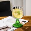 Glass Pleated Wine Goblet Champagne Cocktail Glass Bar Party Supplies Sglass Whiskey Juice Drink Glass Retro Transparent