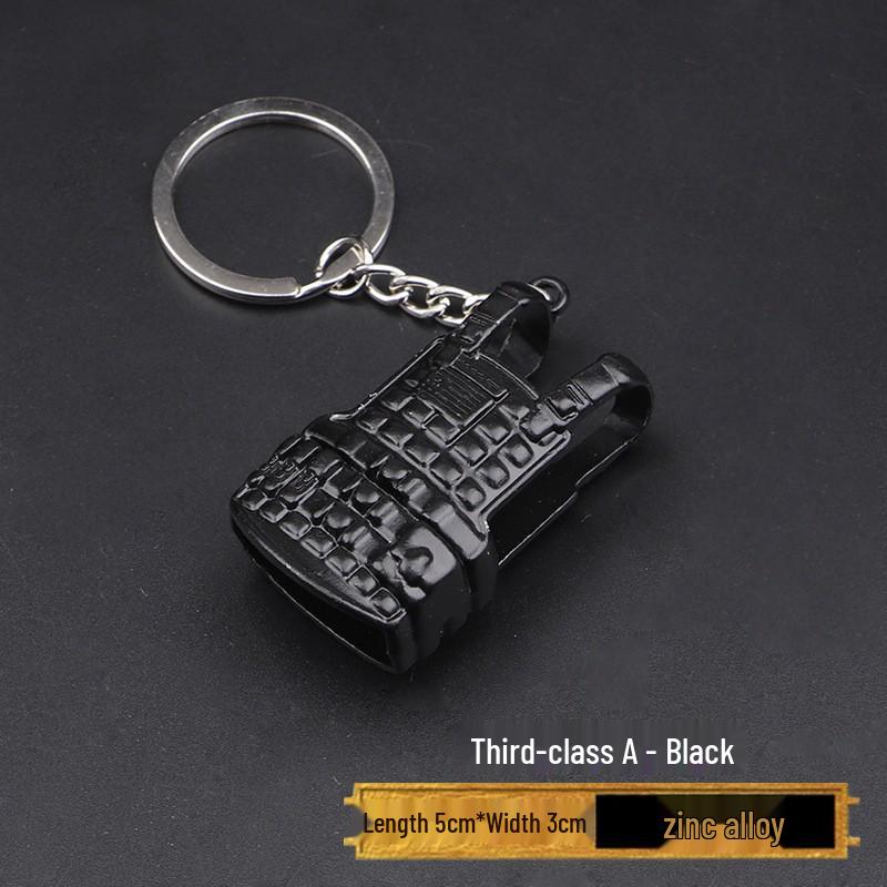 PUBG Peace Elite Chicken Dinner Anime Keychain Alloy Model Gun Toy Pendant