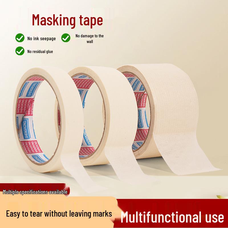 

White Fine Line Car Detailing Tape - 2cm, No Glue Residue, for Exterior Wall Caulking & Decoration 2cm Width Paper Tape Roll