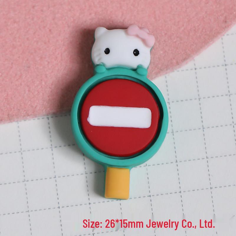 Cartoon Traffic Signs Phone Case DIY Stickers & Resin Accessories Kit