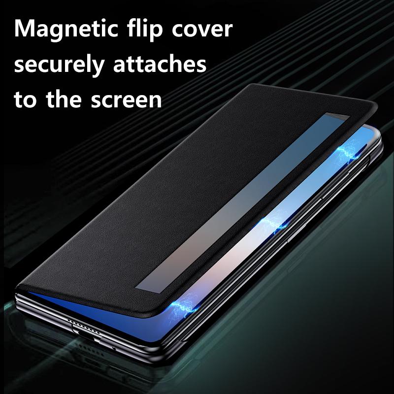 LANGSIDI Flip Phone Case for Honor Magic V2 VS2 V3 VS3 VS with fundas Wriststrap bracket Stand Leather Cover