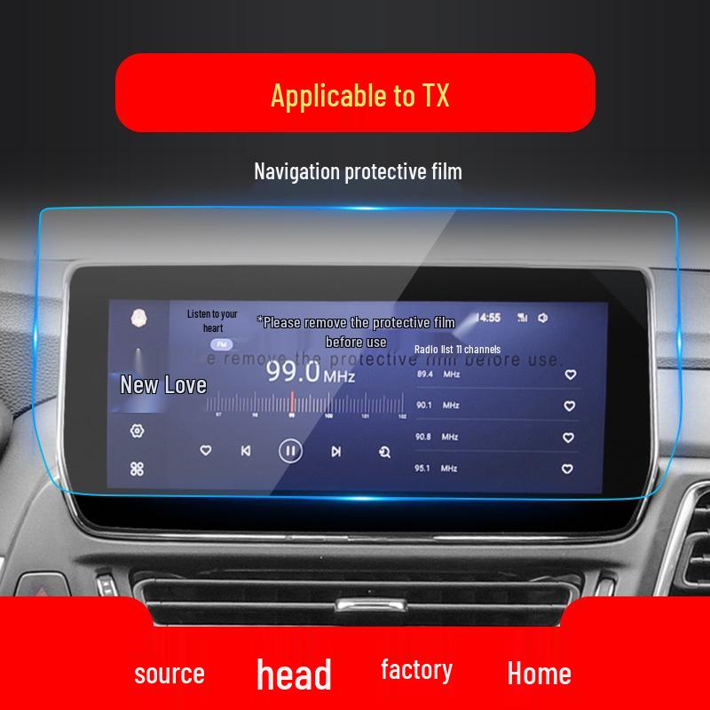 Exeed Chase LX Navigation Gehärtetes Glas: TX Zentrale Steuerung Schutzfolie für ET-i und Yaoguang Autos