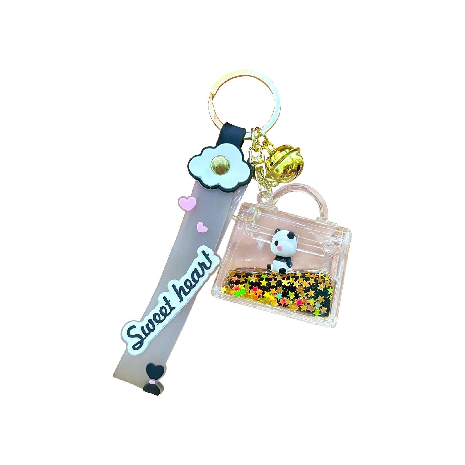 

Брелок для ключей с изображением мультфильма, акриловый кулон «Зыбучий песок», 1 мл One Size чёрный