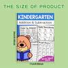 1pc Interactive Math Learning Workbook with Addition & Subtraction Worksheets, Crossword Puzzles, Colorful Math Activities