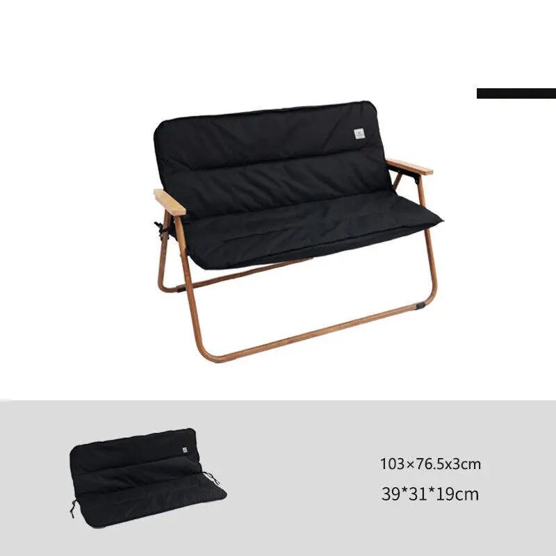 Padded Quilt Camping Chair Cushion for Outdoor Folding Garden Camping Seat Mat With Fasten Strap Chair Cushion New