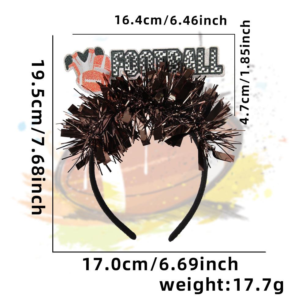 Super Bowl Party Decorations Colorful Stripes Headbands Cheering Fans American Football Letter