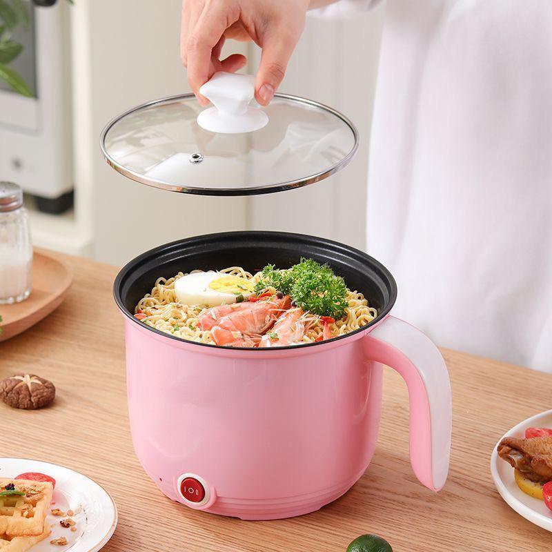 Compact Multifunctional Electric Cooker - Mini Rice & Noodle Pot for Dorm Rooms