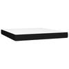 Vidaxl Continental Bed with Mattress, Black, Fabric 180X200 Cm