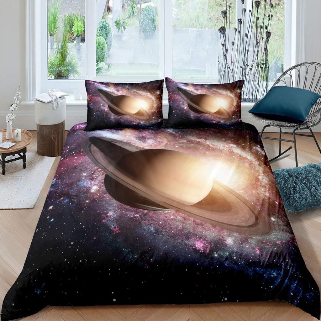 Galakse Planet Trykt Dynetrekk Univers Dekor Sengetøy Dynetrekk Solsystem Ytre Rom Tenåring Barn Gutter 3D Astronomi Tema