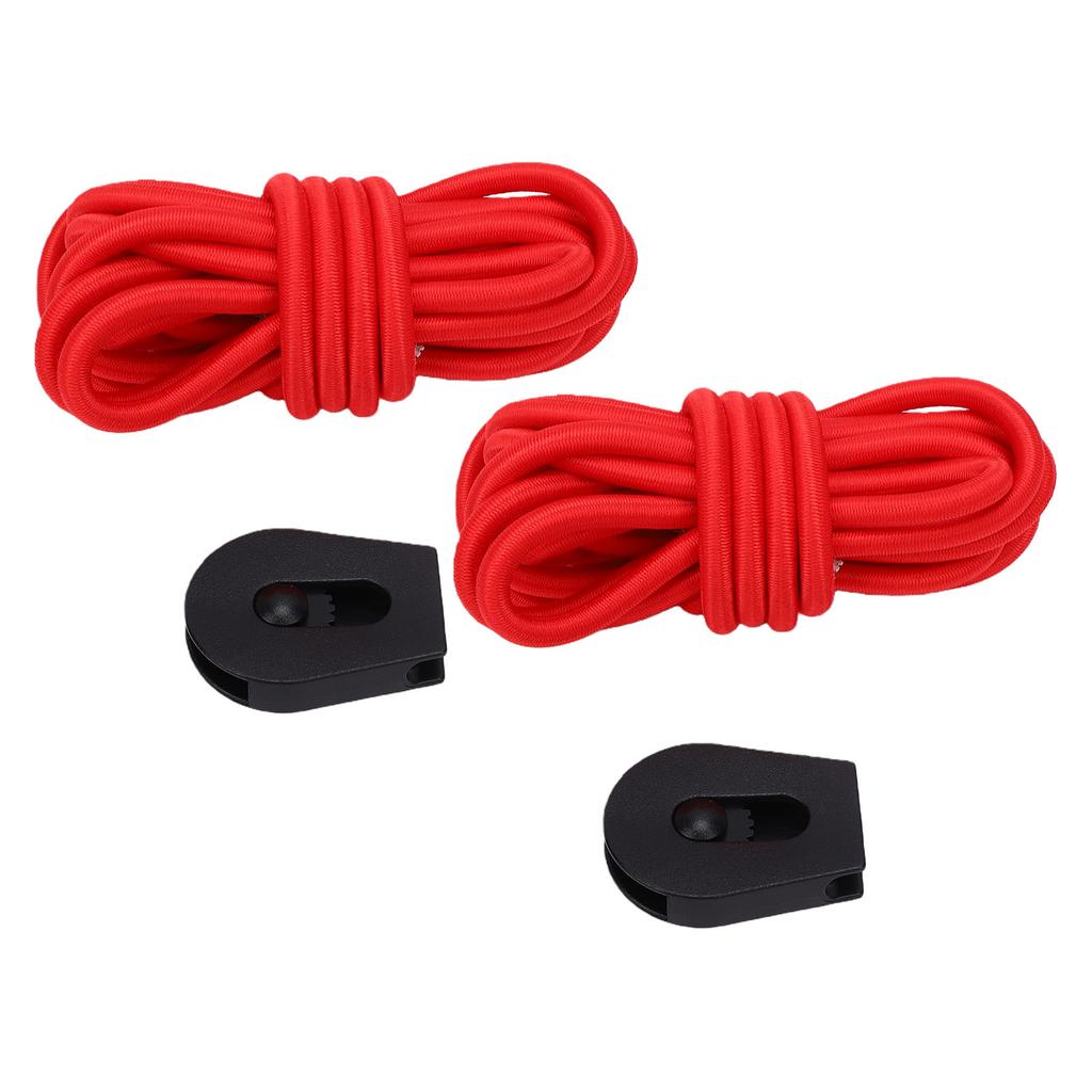 2 Stück Elastische Bungee-Seile Kajak Stretchseil mit Anti-Rutsch-Schnalle zum Sichern von Gegenständen auf Paddleboard 250 cm Länge 5 mm